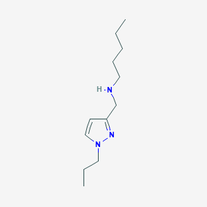 molecular formula C12H23N3 B11739321 pentyl[(1-propyl-1H-pyrazol-3-yl)methyl]amine 