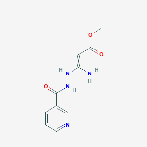 Ethyl 3-amino-3-[(pyridin-3-yl)formohydrazido]prop-2-enoate