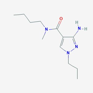 molecular formula C12H22N4O B11739392 3-Amino-N-butyl-n-methyl-1-propyl-1H-pyrazole-4-carboxamide 