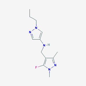 N-[(5-fluoro-1,3-dimethyl-1H-pyrazol-4-yl)methyl]-1-propyl-1H-pyrazol-4-amine