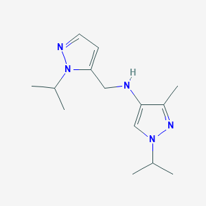 3-methyl-1-(propan-2-yl)-N-{[1-(propan-2-yl)-1H-pyrazol-5-yl]methyl}-1H-pyrazol-4-amine