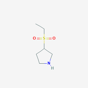 molecular formula C6H13NO2S B11739450 3-(Ethanesulfonyl)pyrrolidine 