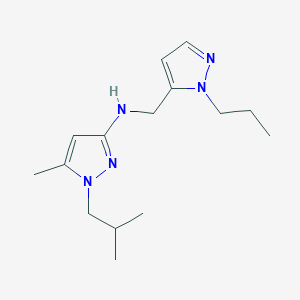 5-methyl-1-(2-methylpropyl)-N-[(1-propyl-1H-pyrazol-5-yl)methyl]-1H-pyrazol-3-amine