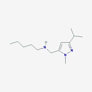 molecular formula C13H25N3 B11739467 {[1-methyl-3-(propan-2-yl)-1H-pyrazol-5-yl]methyl}(pentyl)amine 