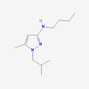 molecular formula C12H23N3 B11739485 N-butyl-5-methyl-1-(2-methylpropyl)-1H-pyrazol-3-amine 