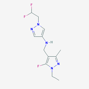 1-(2,2-difluoroethyl)-N-[(1-ethyl-5-fluoro-3-methyl-1H-pyrazol-4-yl)methyl]-1H-pyrazol-4-amine