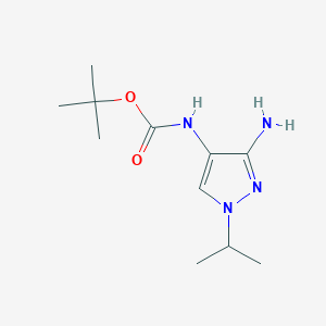 molecular formula C11H20N4O2 B11739518 tert-butyl (3-amino-1-isopropyl-1H-pyrazol-4-yl)carbamate 