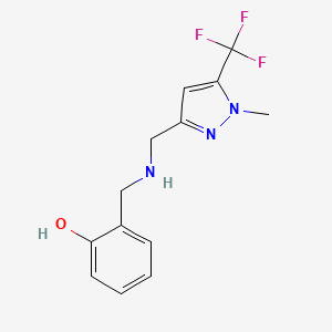 2-[({[1-methyl-5-(trifluoromethyl)-1H-pyrazol-3-yl]methyl}amino)methyl]phenol