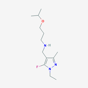 molecular formula C13H24FN3O B11739569 [(1-ethyl-5-fluoro-3-methyl-1H-pyrazol-4-yl)methyl][3-(propan-2-yloxy)propyl]amine 