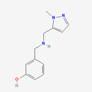 3-({[(1-Methyl-1H-pyrazol-5-YL)methyl]amino}methyl)phenol