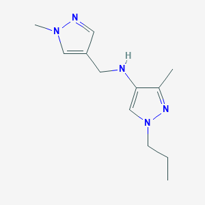 3-methyl-N-[(1-methyl-1H-pyrazol-4-yl)methyl]-1-propyl-1H-pyrazol-4-amine