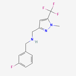 [(3-fluorophenyl)methyl]({[1-methyl-5-(trifluoromethyl)-1H-pyrazol-3-yl]methyl})amine