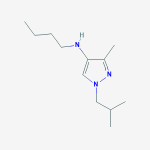 molecular formula C12H23N3 B11739632 N-butyl-3-methyl-1-(2-methylpropyl)-1H-pyrazol-4-amine 