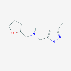 [(1,3-dimethyl-1H-pyrazol-5-yl)methyl][(oxolan-2-yl)methyl]amine