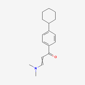 molecular formula C17H23NO B11739657 1-(4-Cyclohexylphenyl)-3-(dimethylamino)prop-2-en-1-one 