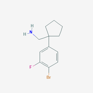 1-(4-Bromo-3-fluorophenyl)cyclopentanemethanamine