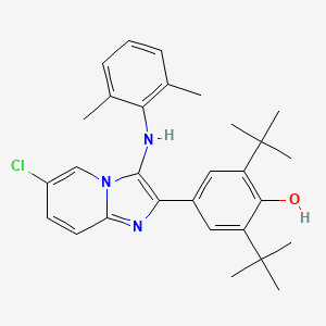 molecular formula C29H34ClN3O B1173968 2,6-Ditert-butyl-4-[6-chloro-3-(2,6-dimethylanilino)imidazo[1,2-a]pyridin-2-yl]phenol 