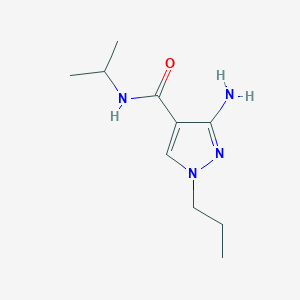 molecular formula C10H18N4O B11739693 3-Amino-N-isopropyl-1-propyl-1H-pyrazole-4-carboxamide 