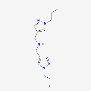 {[1-(2-fluoroethyl)-1H-pyrazol-4-yl]methyl}[(1-propyl-1H-pyrazol-4-yl)methyl]amine