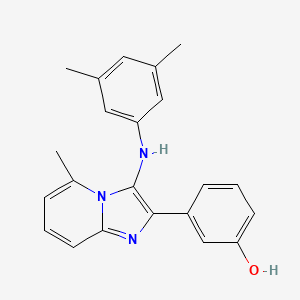 molecular formula C22H21N3O B1173971 3-[3-(3,5-Dimethylanilino)-5-methylimidazo[1,2-a]pyridin-2-yl]phenol 