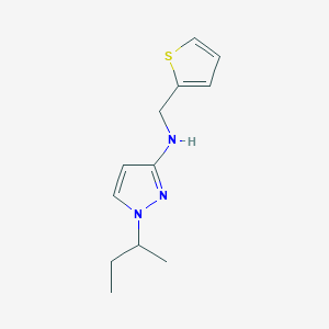 molecular formula C12H17N3S B11739710 1-(butan-2-yl)-N-[(thiophen-2-yl)methyl]-1H-pyrazol-3-amine 