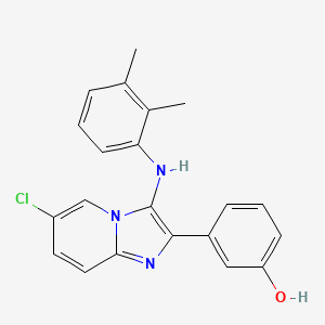 3-[6-Chloro-3-(2,3-dimethylanilino)imidazo[1,2-a]pyridin-2-yl]phenol