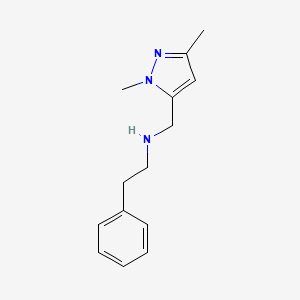 molecular formula C14H19N3 B11739737 [(1,3-dimethyl-1H-pyrazol-5-yl)methyl](2-phenylethyl)amine 