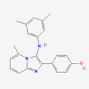 molecular formula C22H21N3O B1173975 4-[3-(3,5-Dimethylanilino)-5-methylimidazo[1,2-a]pyridin-2-yl]phenol 