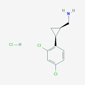 1-[(1R,2S)-2-(2,4-dichlorophenyl)cyclopropyl]methanamine hydrochloride