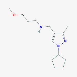 molecular formula C14H25N3O B11739757 [(1-cyclopentyl-3-methyl-1H-pyrazol-4-yl)methyl](3-methoxypropyl)amine 