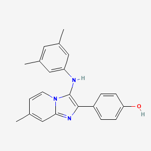 molecular formula C22H21N3O B1173976 4-[3-(3,5-Dimethylanilino)-7-methylimidazo[1,2-a]pyridin-2-yl]phenol 