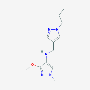 3-methoxy-1-methyl-N-[(1-propyl-1H-pyrazol-4-yl)methyl]-1H-pyrazol-4-amine