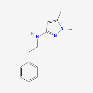 molecular formula C13H17N3 B11739769 1,5-dimethyl-N-(2-phenylethyl)-1H-pyrazol-3-amine 