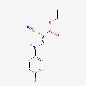 Ethyl 2-cyano-3-[(4-fluorophenyl)amino]prop-2-enoate