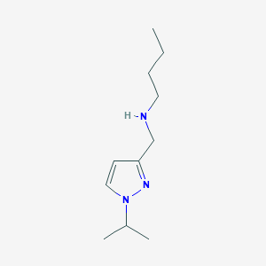 molecular formula C11H21N3 B11739798 butyl({[1-(propan-2-yl)-1H-pyrazol-3-yl]methyl})amine 