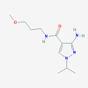 molecular formula C11H20N4O2 B11739802 3-amino-N-(3-methoxypropyl)-1-(propan-2-yl)-1H-pyrazole-4-carboxamide 