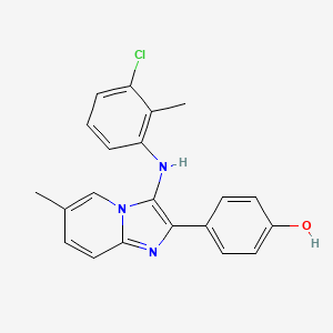 molecular formula C21H18ClN3O B1173981 4-[3-(3-Chloro-2-methylanilino)-6-methylimidazo[1,2-a]pyridin-2-yl]phenol 