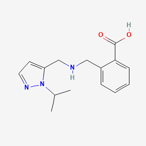 2-[({[1-(propan-2-yl)-1H-pyrazol-5-yl]methyl}amino)methyl]benzoic acid