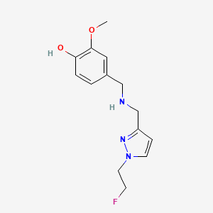 molecular formula C14H18FN3O2 B11739834 4-[({[1-(2-fluoroethyl)-1H-pyrazol-3-yl]methyl}amino)methyl]-2-methoxyphenol 