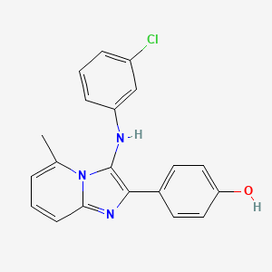 4-[3-(3-Chloroanilino)-5-methylimidazo[1,2-a]pyridin-2-yl]phenol
