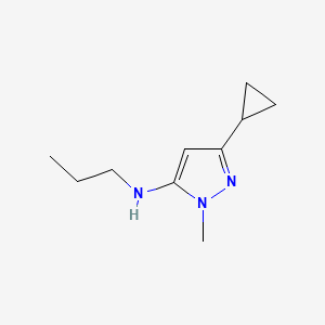 molecular formula C10H17N3 B11739852 3-cyclopropyl-1-methyl-N-propyl-1H-pyrazol-5-amine 