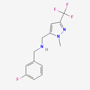 [(3-fluorophenyl)methyl]({[1-methyl-3-(trifluoromethyl)-1H-pyrazol-5-yl]methyl})amine