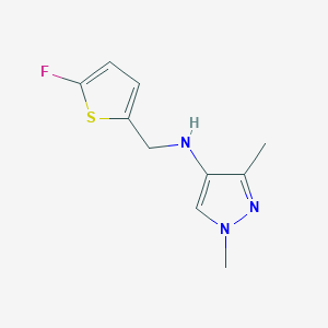 molecular formula C10H12FN3S B11739866 N-[(5-fluorothiophen-2-yl)methyl]-1,3-dimethyl-1H-pyrazol-4-amine 