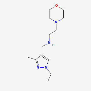 molecular formula C13H24N4O B11739867 [(1-ethyl-3-methyl-1H-pyrazol-4-yl)methyl][2-(morpholin-4-yl)ethyl]amine 