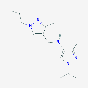 molecular formula C15H25N5 B11739875 3-methyl-N-[(3-methyl-1-propyl-1H-pyrazol-4-yl)methyl]-1-(propan-2-yl)-1H-pyrazol-4-amine CAS No. 1856045-76-5