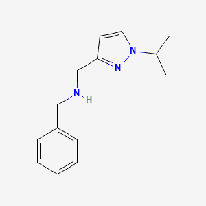 molecular formula C14H19N3 B11739900 benzyl({[1-(propan-2-yl)-1H-pyrazol-3-yl]methyl})amine 