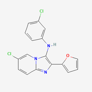 6-chloro-N-(3-chlorophenyl)-2-(2-furyl)imidazo[1,2-a]pyridin-3-amine