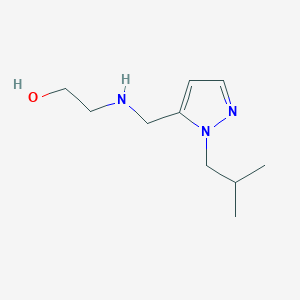 2-({[1-(2-methylpropyl)-1H-pyrazol-5-yl]methyl}amino)ethan-1-ol