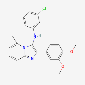 N-(3-chlorophenyl)-2-(3,4-dimethoxyphenyl)-5-methylimidazo[1,2-a]pyridin-3-amine
