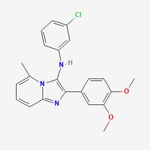 molecular formula C22H20ClN3O2 B1173995 N-(3-chlorophenyl)-2-(3,4-dimethoxyphenyl)-5-methylimidazo[1,2-a]pyridin-3-amine 